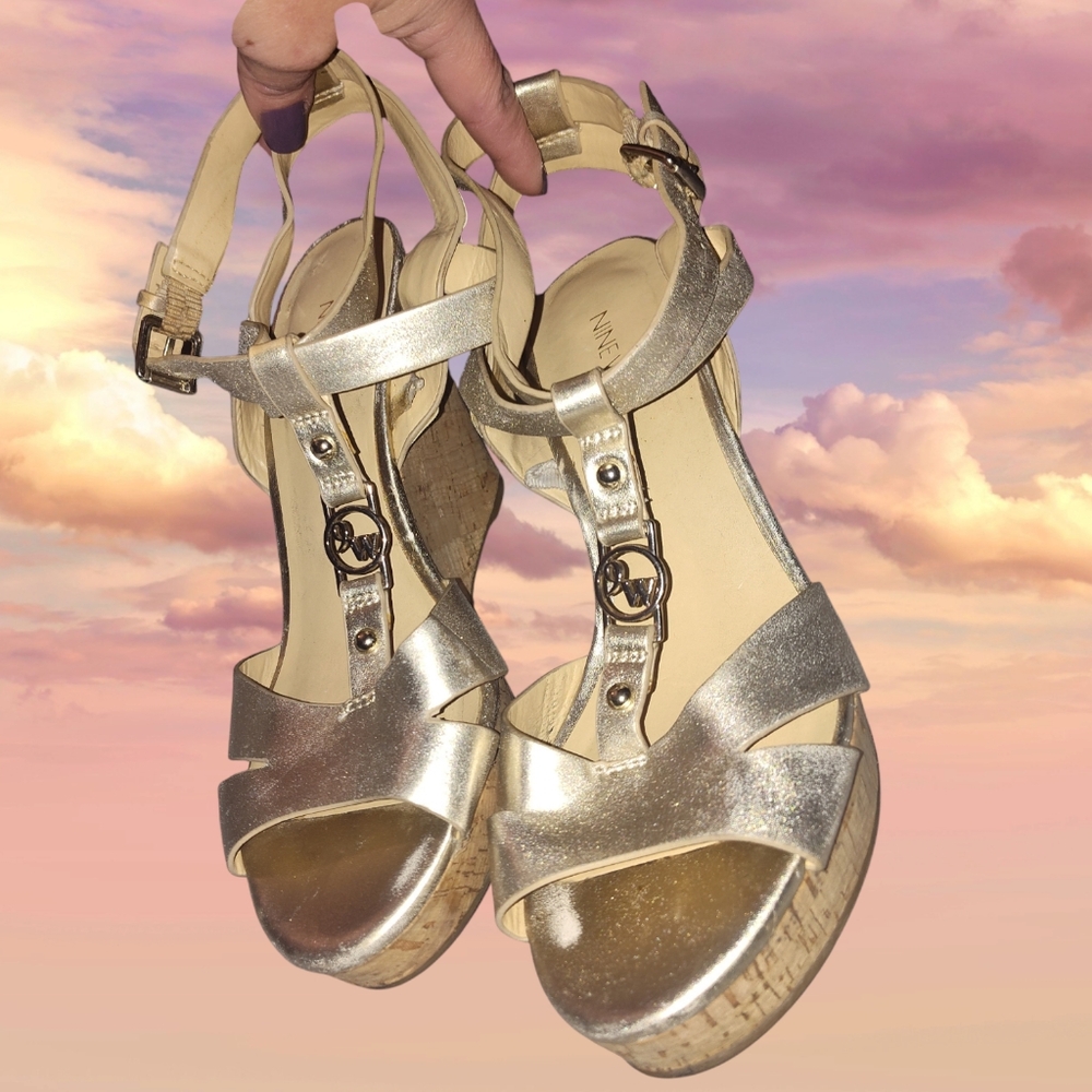 Nine West Cork Platform Wedges